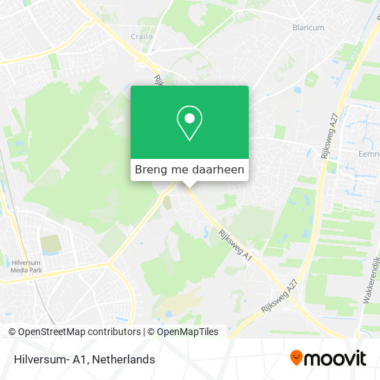 Hilversum- A1 kaart