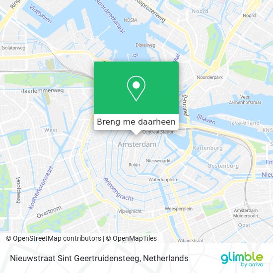 Nieuwstraat Sint Geertruidensteeg kaart