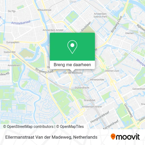 Ellermanstraat Van der Madeweg kaart