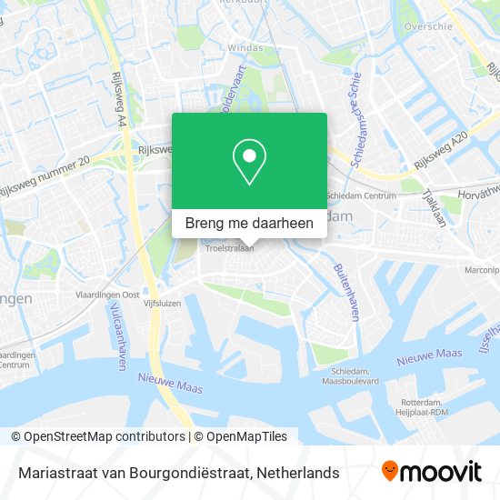 Mariastraat van Bourgondiëstraat kaart