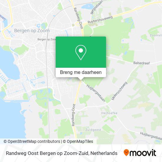 Randweg Oost Bergen op Zoom-Zuid kaart