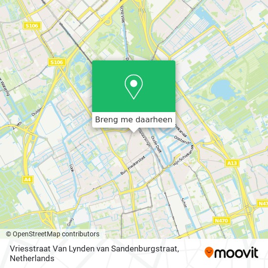 Vriesstraat Van Lynden van Sandenburgstraat kaart