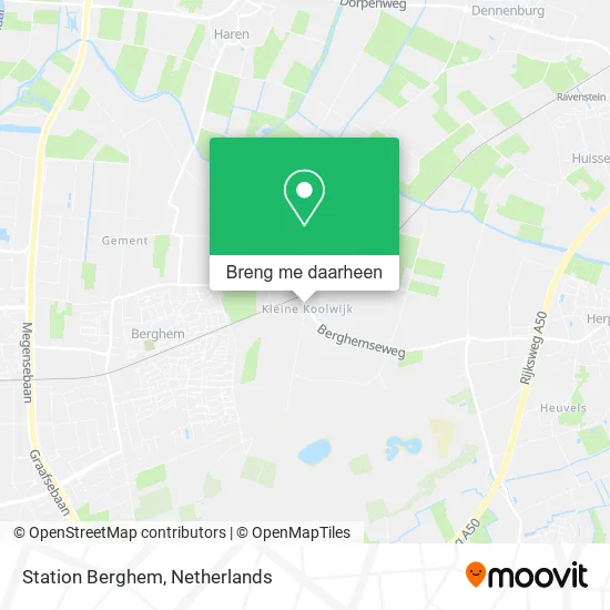 Station Berghem kaart