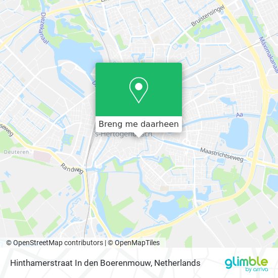 Hinthamerstraat In den Boerenmouw kaart