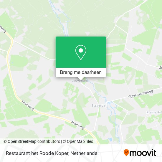 Restaurant het Roode Koper kaart