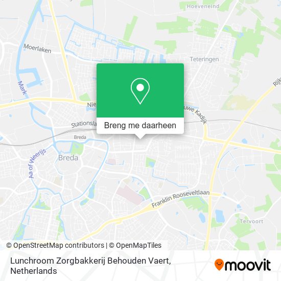 Lunchroom Zorgbakkerij Behouden Vaert kaart