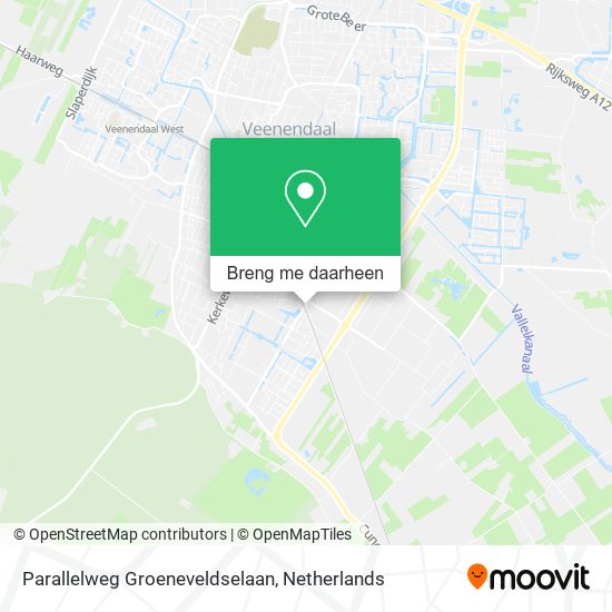 Parallelweg Groeneveldselaan kaart