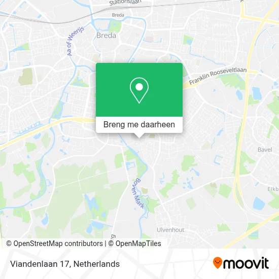 Viandenlaan 17 kaart