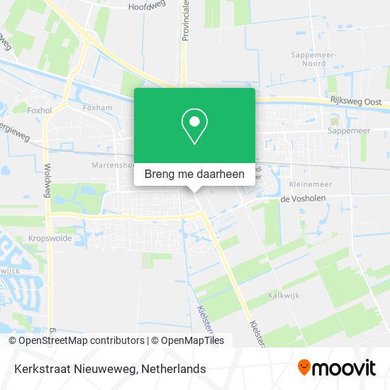 Kerkstraat Nieuweweg kaart