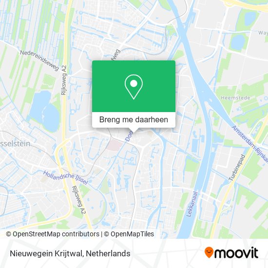 Nieuwegein Krijtwal kaart