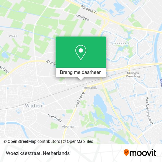 Woeziksestraat kaart