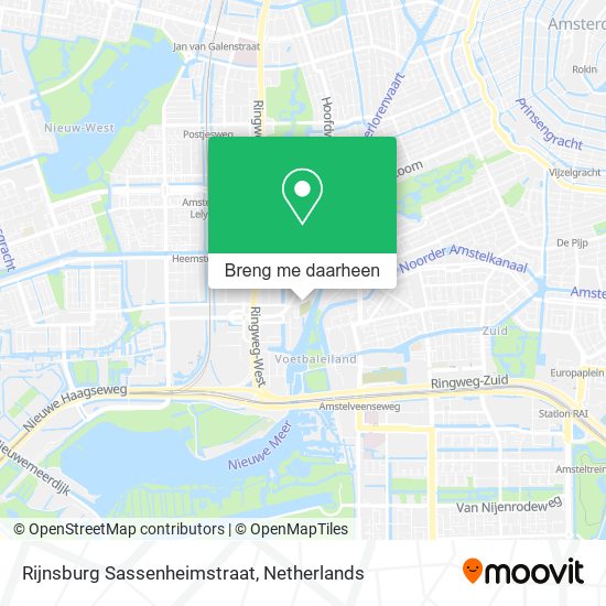 Rijnsburg Sassenheimstraat kaart