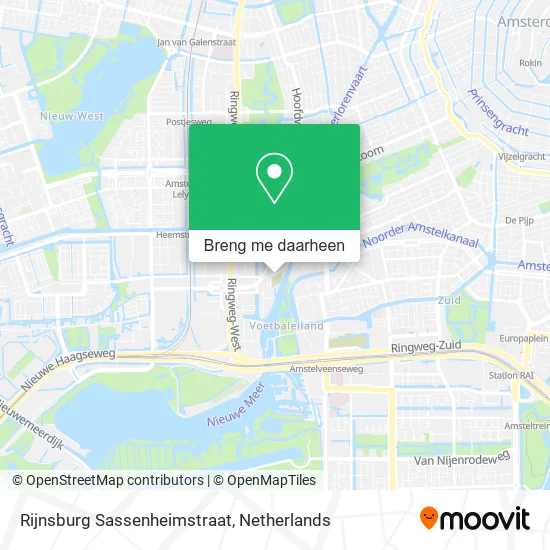 Rijnsburg Sassenheimstraat kaart