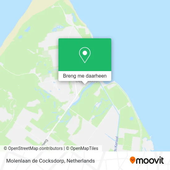 Molenlaan de Cocksdorp kaart