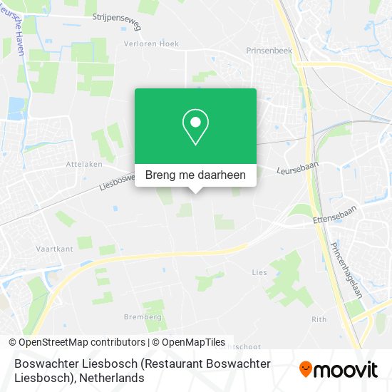 Boswachter Liesbosch (Restaurant Boswachter Liesbosch) kaart