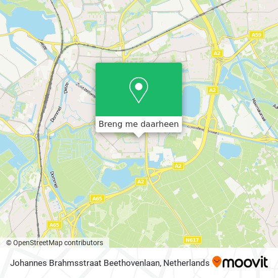 Johannes Brahmsstraat Beethovenlaan kaart