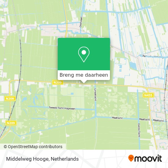 Middelweg Hooge kaart