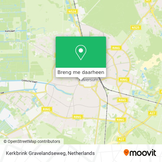 Kerkbrink Gravelandseweg kaart