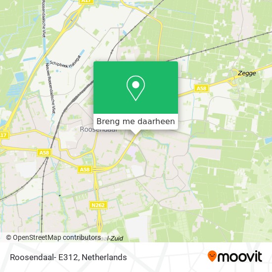 Roosendaal- E312 kaart