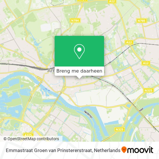 Emmastraat Groen van Prinstererstraat kaart