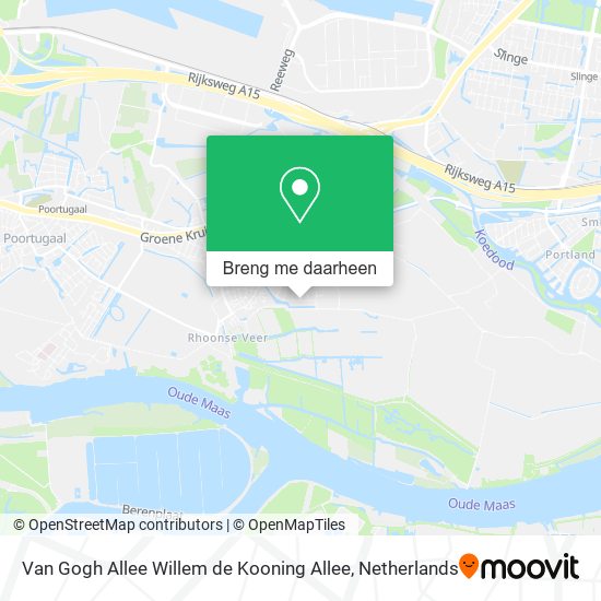 Van Gogh Allee Willem de Kooning Allee kaart