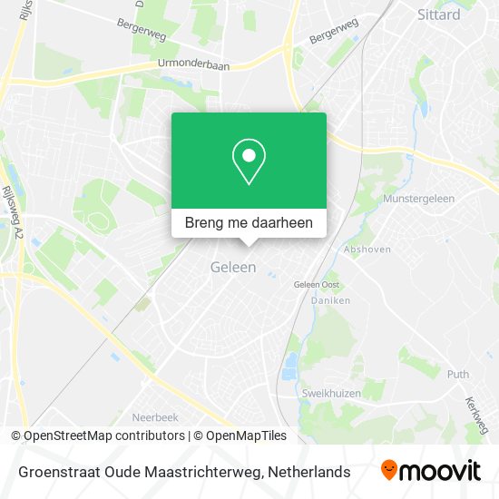 Groenstraat Oude Maastrichterweg kaart