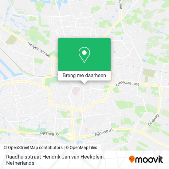 Raadhuisstraat Hendrik Jan van Heekplein kaart