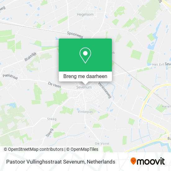 Pastoor Vullinghsstraat Sevenum kaart