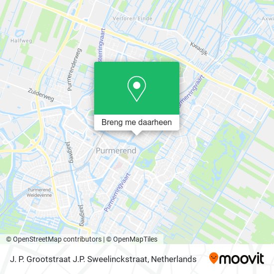 J. P. Grootstraat J.P. Sweelinckstraat kaart