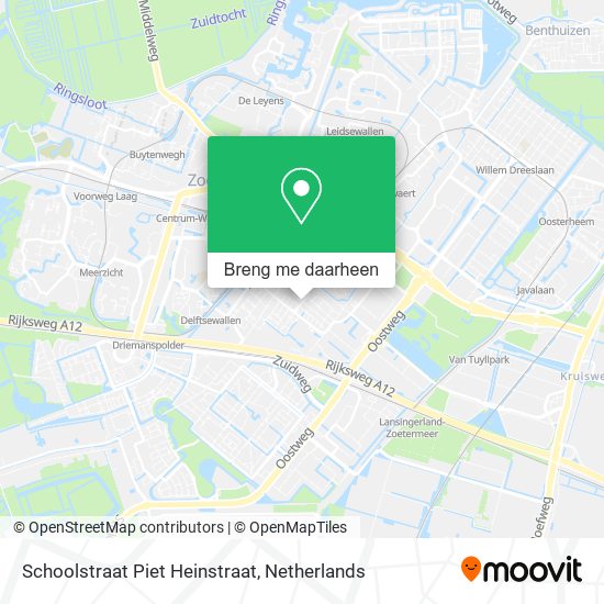 Schoolstraat Piet Heinstraat kaart