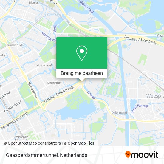 Gaasperdammertunnel kaart
