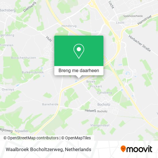 Waalbroek Bocholtzerweg kaart
