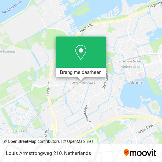 Louis Armstrongweg 210 kaart