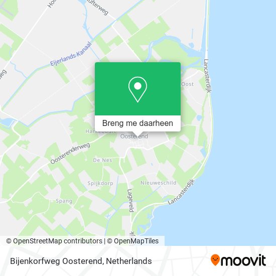 Bijenkorfweg Oosterend kaart