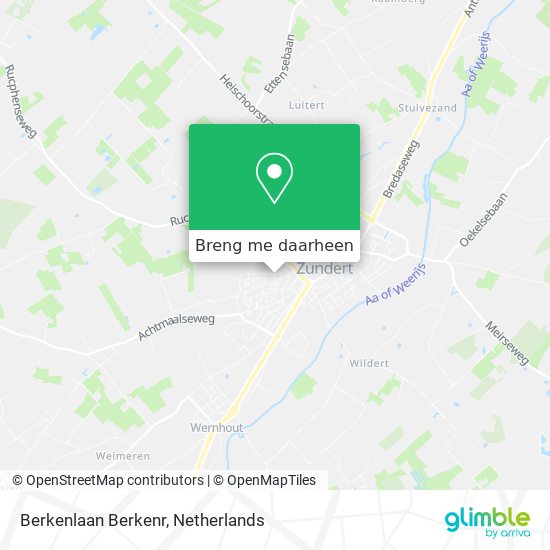 Berkenlaan Berkenr kaart