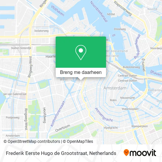 Frederik Eerste Hugo de Grootstraat kaart