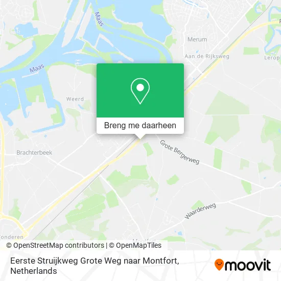Eerste Struijkweg Grote Weg naar Montfort kaart