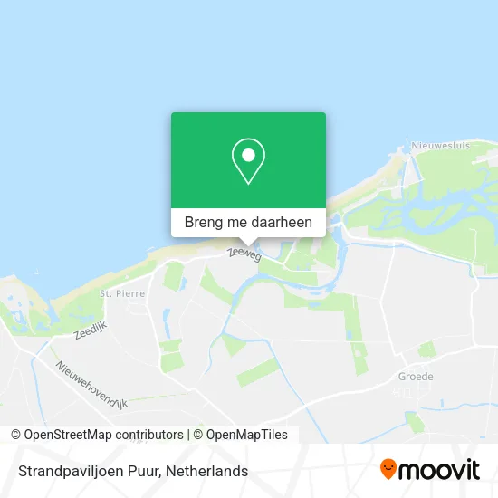 Strandpaviljoen Puur, Zeeweg kaart
