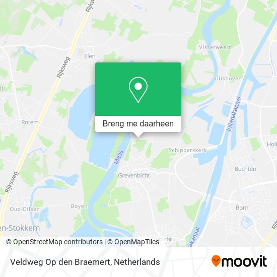 Veldweg Op den Braemert kaart