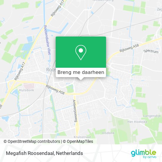 Megafish Roosendaal kaart