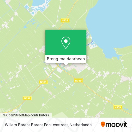 Willem Barent Barent Fockesstraat kaart