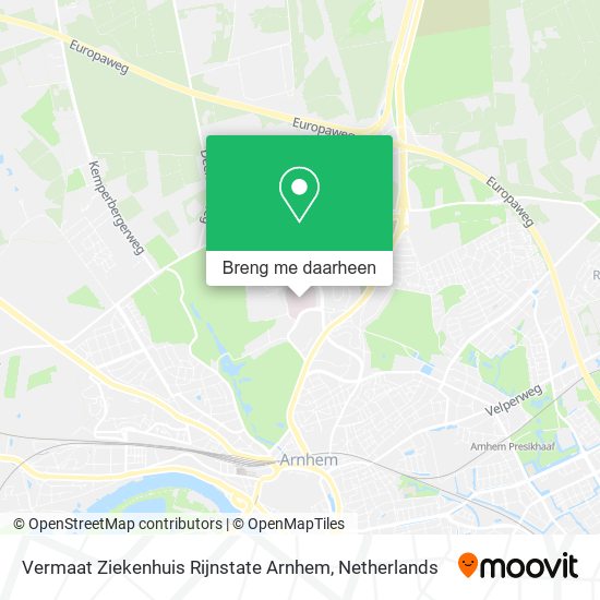 Vermaat Ziekenhuis Rijnstate Arnhem kaart
