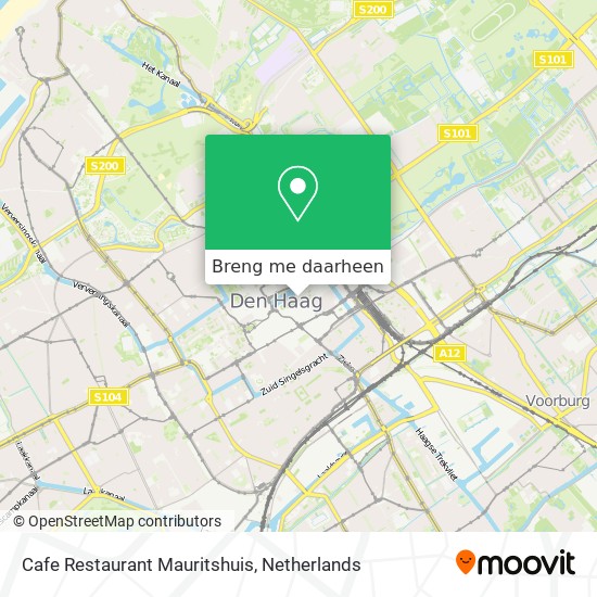 Cafe Restaurant Mauritshuis kaart