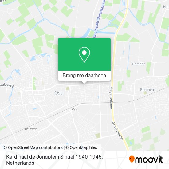 Kardinaal de Jongplein Singel 1940-1945 kaart