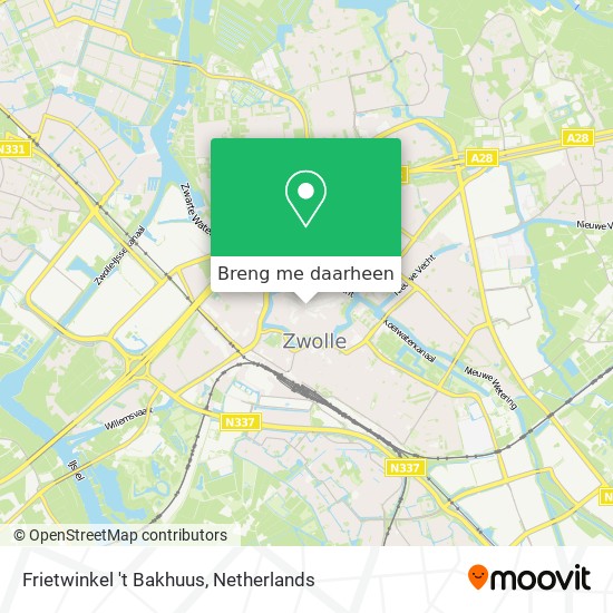 Frietwinkel 't Bakhuus kaart