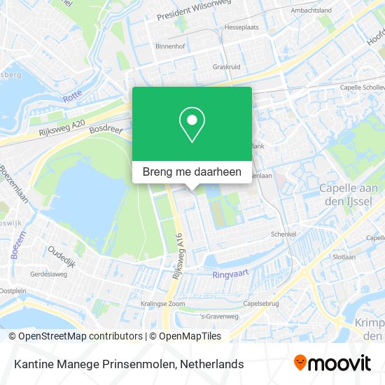 Kantine Manege Prinsenmolen kaart