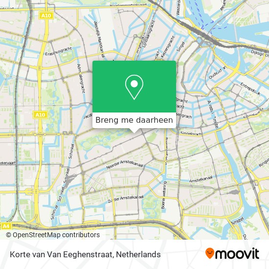 Korte van Van Eeghenstraat kaart