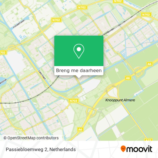 Passiebloemweg 2 kaart