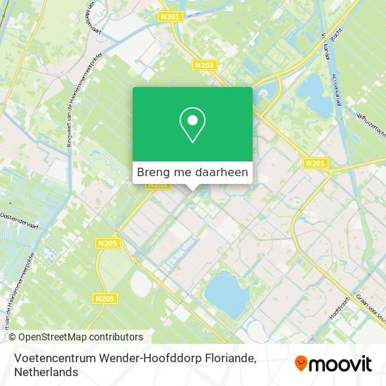 Voetencentrum Wender-Hoofddorp Floriande kaart