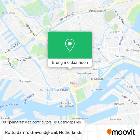 Rotterdam 's Gravendijkwal kaart